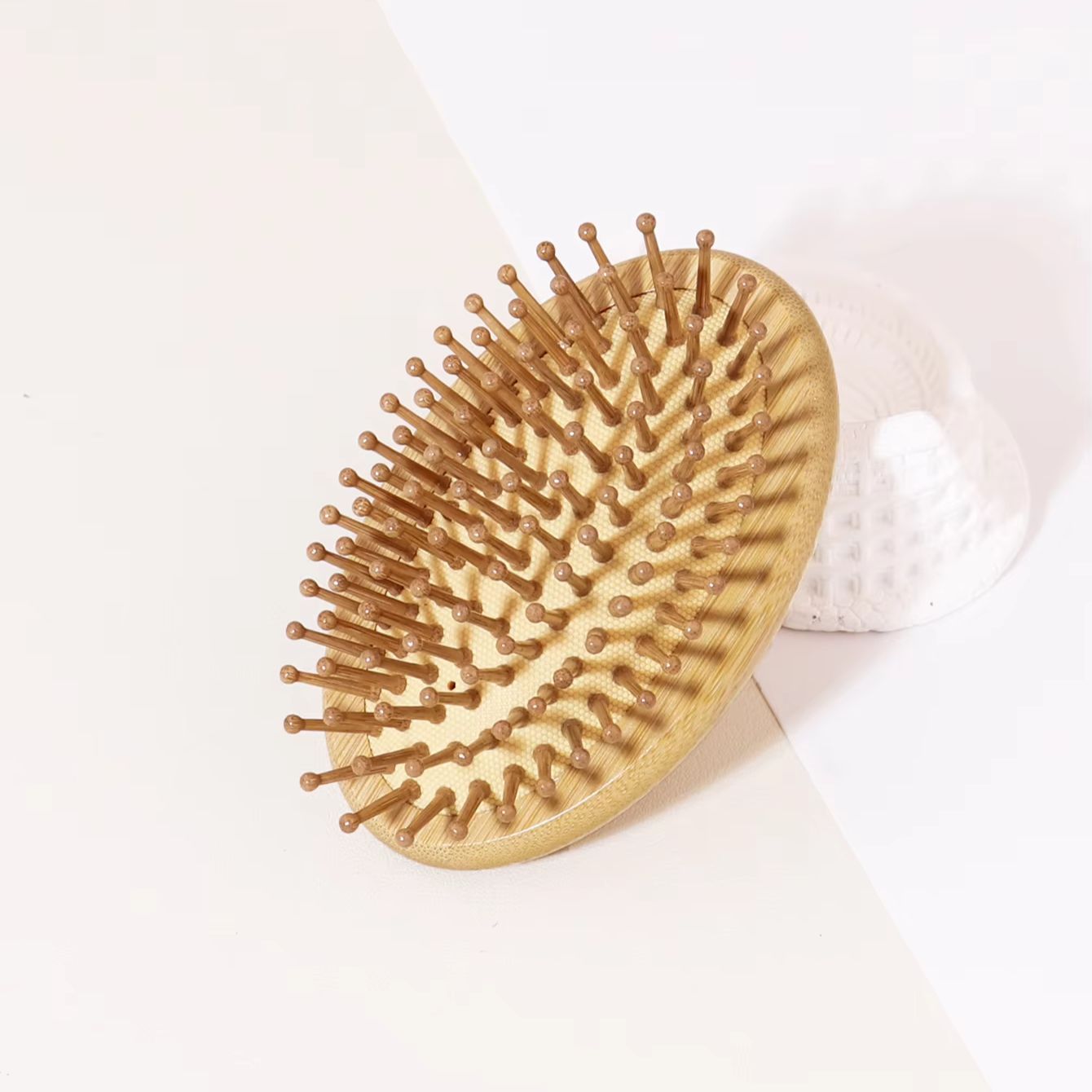 Bamboo Hair Brush - 1 Stück Bambus-Bürste Antistatische Luftkissen-Haarbürste gegen