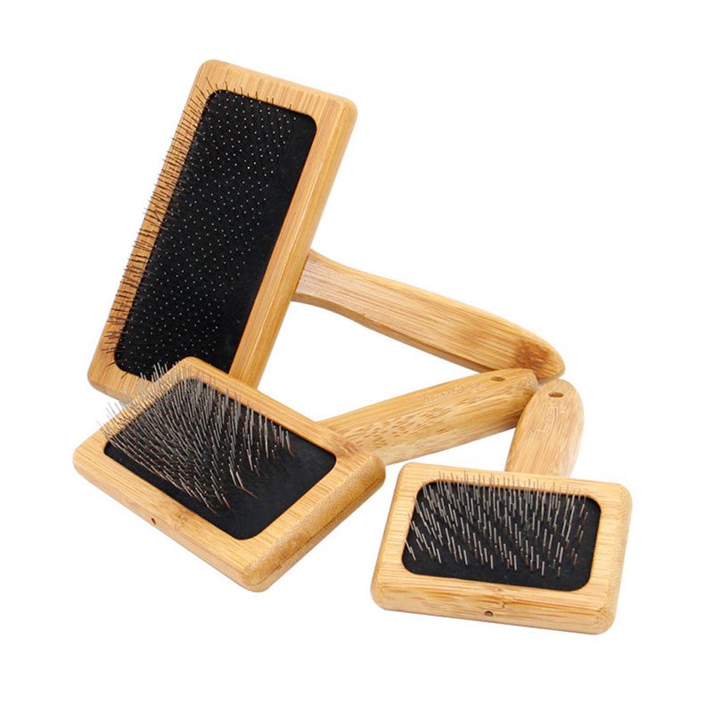 Bamboo Hair Brush - Haustier Hund Pinsel Bambus Kamm Haarausfall