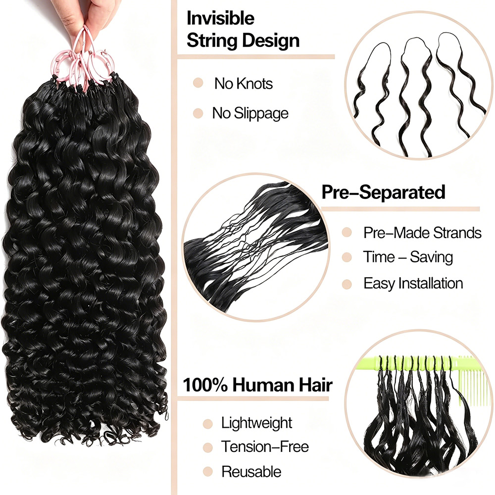 100% Echthaar Feder-Häkelhaar  – Hair Care Curly Hair Bewertung und Preis