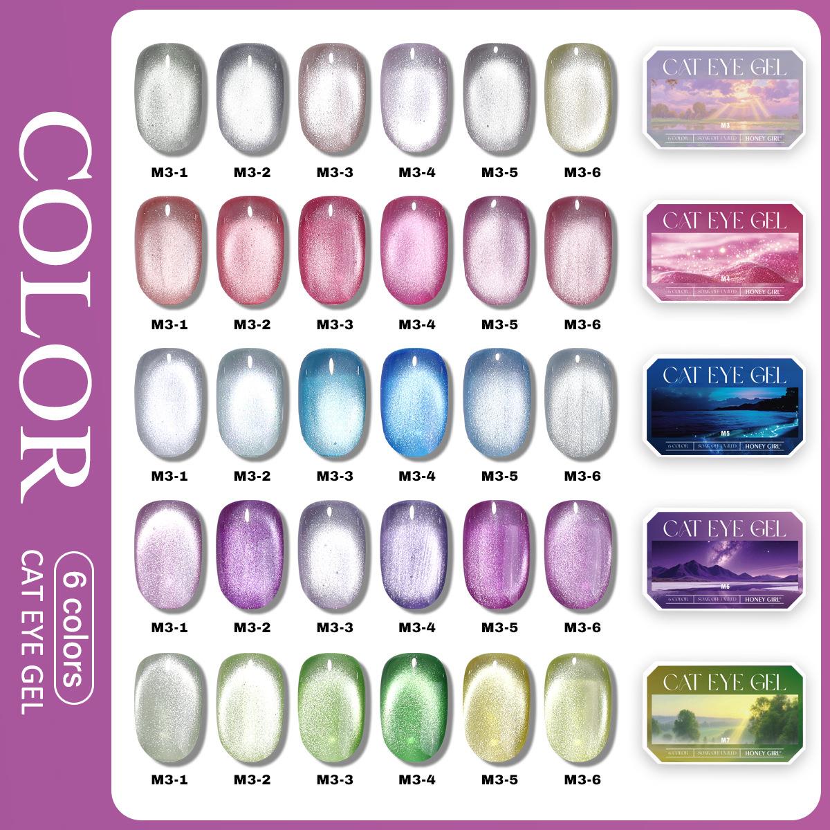 6-Farben Solid Cat Eye Gel Nag – Hair Care Gel Bewertung und Preis