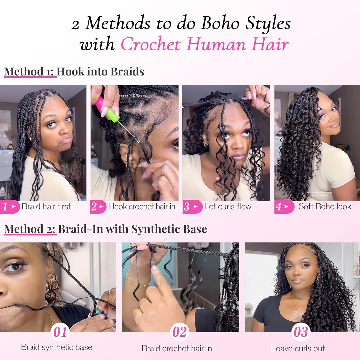 Gehäkelte Echthaar-Extensions, – Hair Care Curly Hair Bewertung und Preis