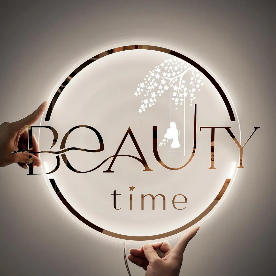 Individuelles LED-Logo-Schild, – Hair Care Logo Bewertung und Preis
