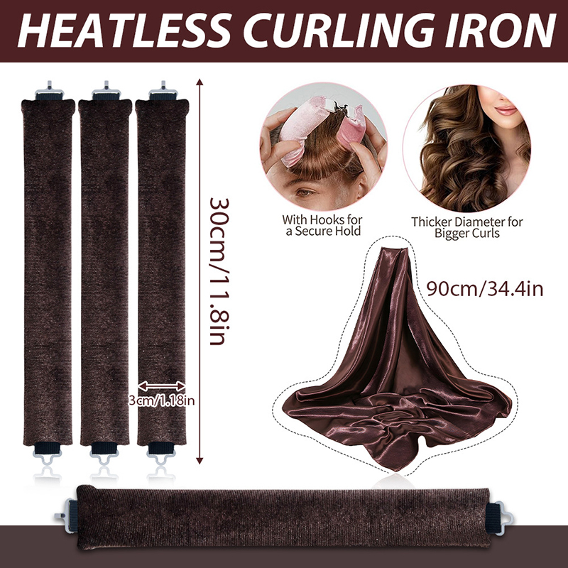 4-teiliges Hitzfreies Lockenwi – Hair Care Curly Hair Bewertung und Preis